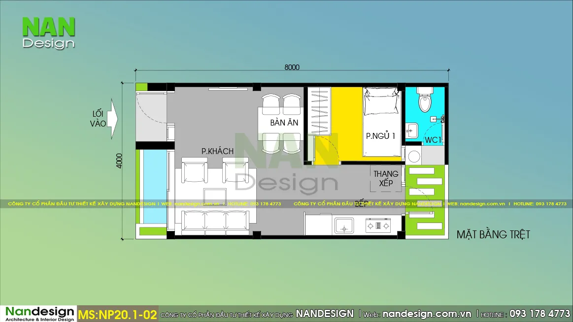 Bản Vẽ Mặt Bằng Trệt Mẫu Nhà Cấp 4 30m2