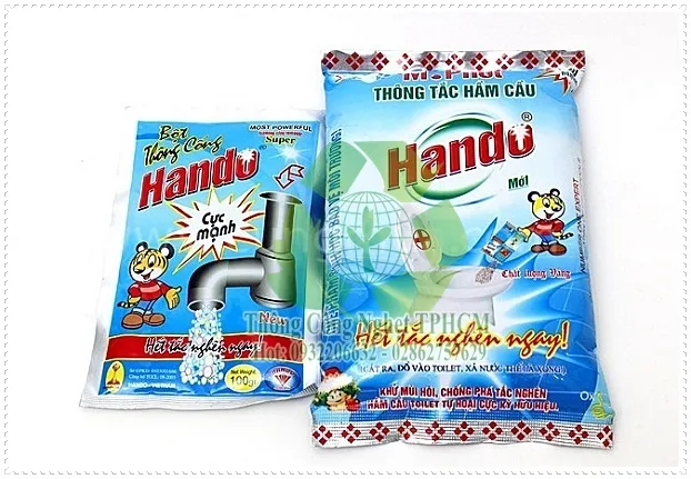 Bột thông cống, thông bồn cầu Hando