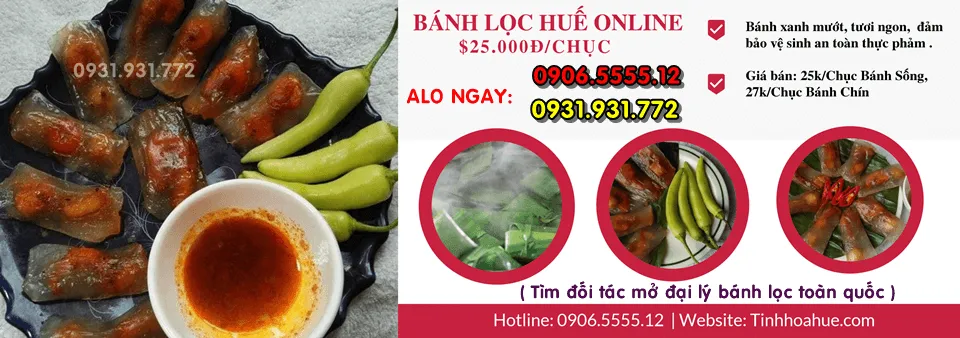 bán bánh lọc huế 