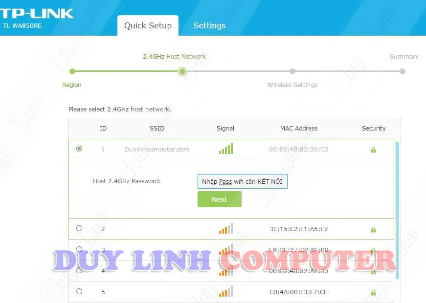 Hướng dẫn cài đặt Bộ kích sóng Wifi Tp-Link TL-WA850RE