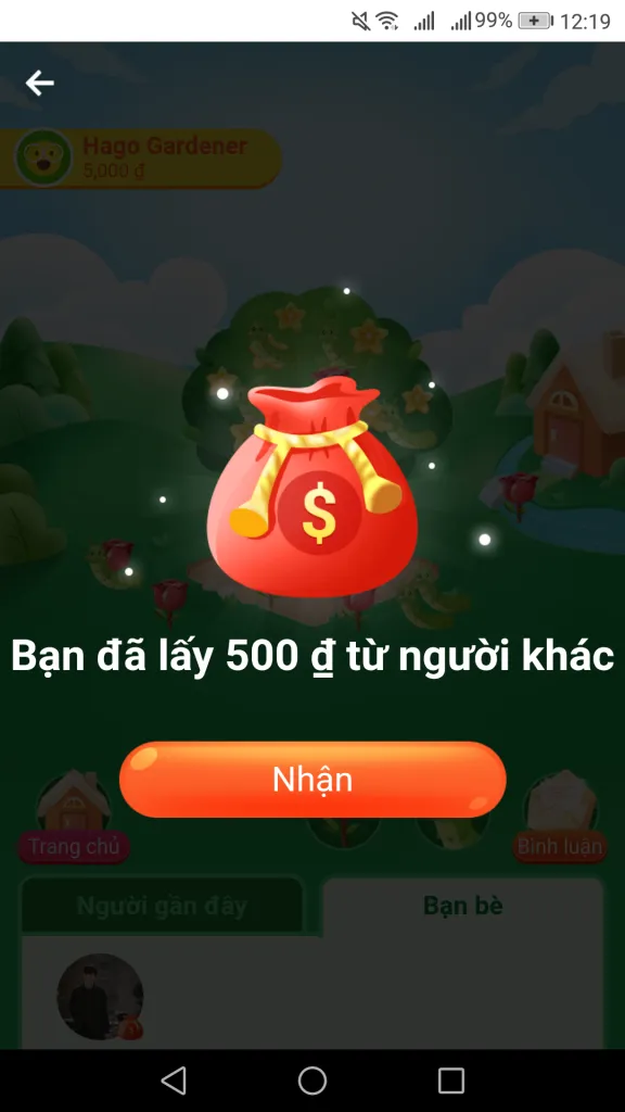 Ăn trộm tiền của người khác khi chơi game trồng cây kiếm tiền hago