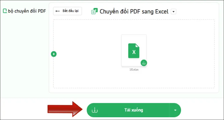  Khi tập tin được tải lên thành công, hãy nhấn Tải Xuống để tài về máy