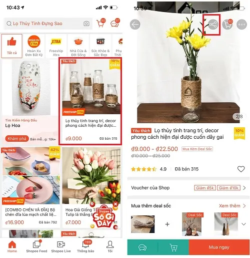 lấy link sản phẩm trên Shopee 