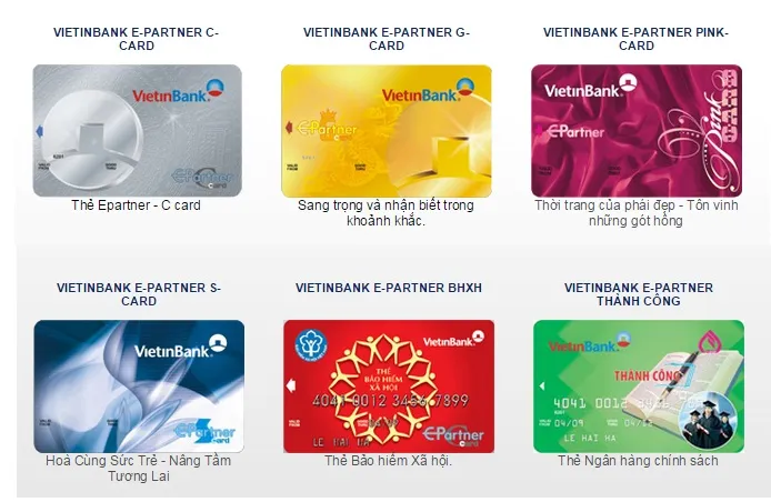 Các loại thẻ ghi nợ nội địa Vietinbank - ảnh minh họa