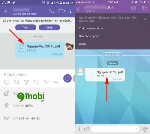 huong dan gui file qua viber tren dien thoai di dong gui va nhan file 6