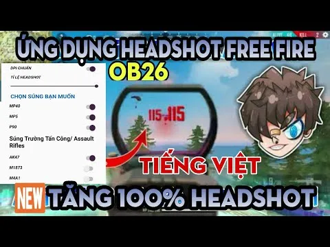 [ Free Fire ] OB26 Ứng Dụng Hỗ trợ Kéo Tâm Auto headshot 100% Cho Điện Thoại Như Rouk , Broken,..