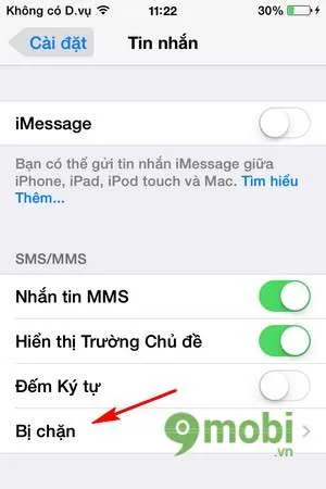 xoa danh sach chan tren iphone