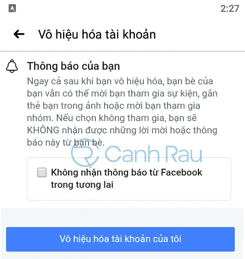 Cách khóa tài khoản Facebook tạm thời hình 12