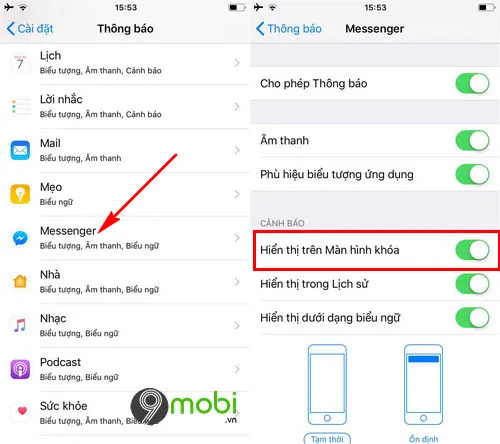 cach an tin nhan messenger tren iphone 3