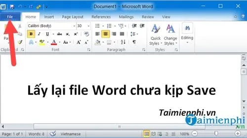 lay mo lai file word excel hay powerpoint khi dong chua kip luu 6