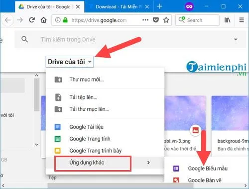 cach tao bieu mau bang google drive 4