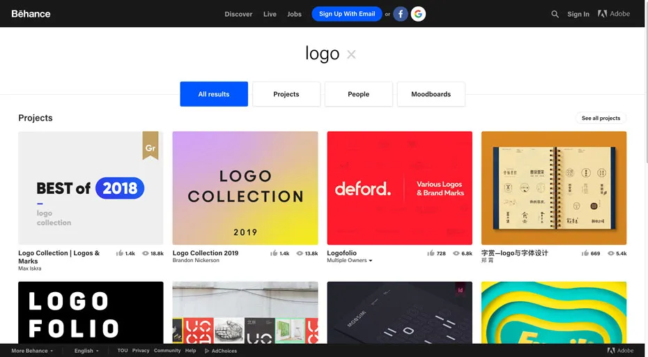 Behance là nơi để designer show sản phẩm, rất phù hợp để tham khảo