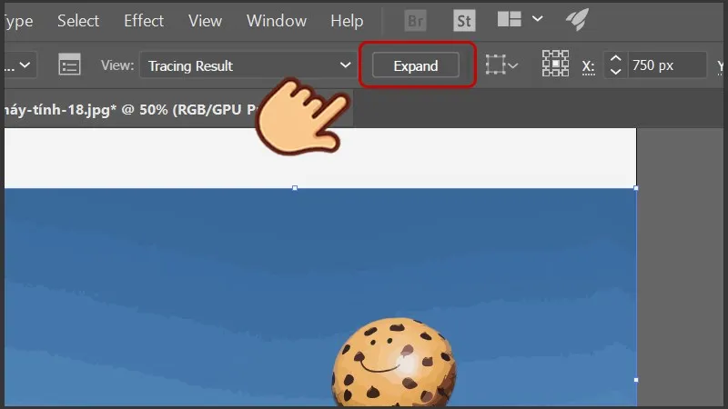 Nhấn Expand sau khi ảnh chuyển đổi xong