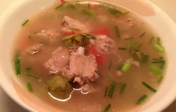 Canh sấu nấu sườn