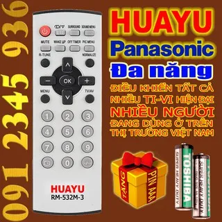 Điều khiển PANASONIC ''ĐA NĂNG'' HUAYU có mã số RM-532M cho Tivi CRT. (Mẫu số 1)