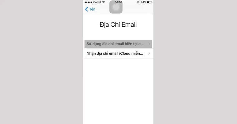 Sử dụng mail hiện tại