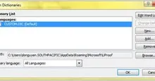 Tùy biến từ điển kiểm tra chính tả Tiếng Anh trong Word 2007