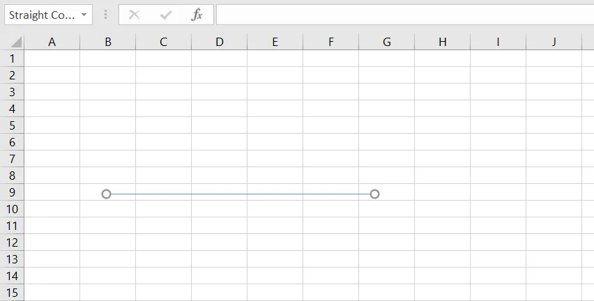 Chọn một ô và kéo thả chuột sang phải để tạo đường thẳng. - Vẽ đường thẳng và mũi tên trong Excel
