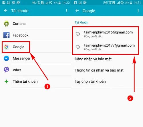 cach dong bo danh ba tu dien thoai android len gmail 2
