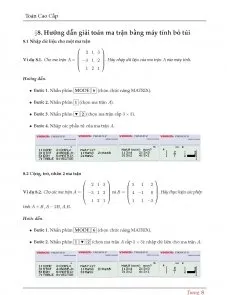Hướng dẫn giải toán ma trận bằng máy tính bỏ túi - 123doc