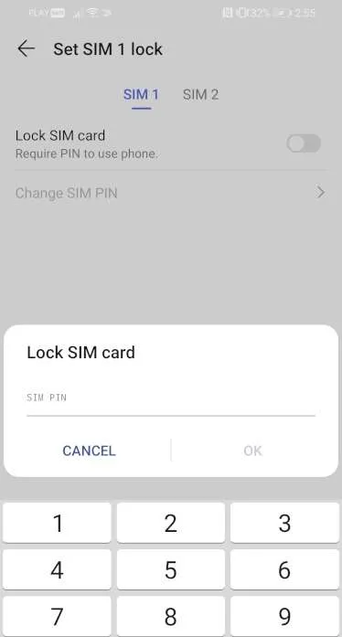 XIAOMI Redmi Note 7 SIM Lock PIN