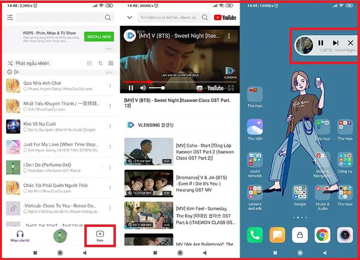 cách nghe nhạc tắt màn hình trên YouTube ở chế độ chạy nền trên Xiaomi