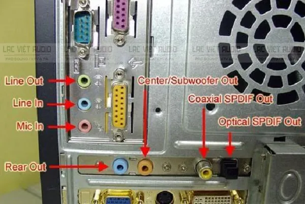 Cách cắm dây loa 5.1, 4.1 vào máy tính
