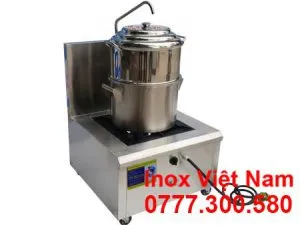 Bộ bếp và nồi hấp inox công nghiệp bằng gas