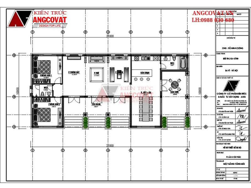 kiến trúc nhà 3 gian 2 chái hiện đại