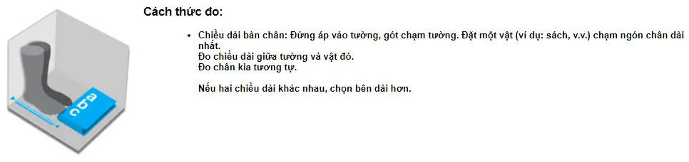 cách lấy số đo size giày