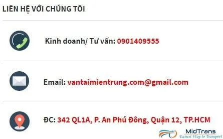 contact-vận tải miền trung