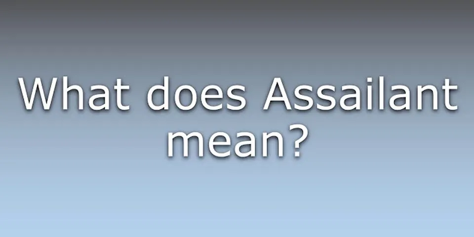 assailant là gì - Nghĩa của từ assailant
