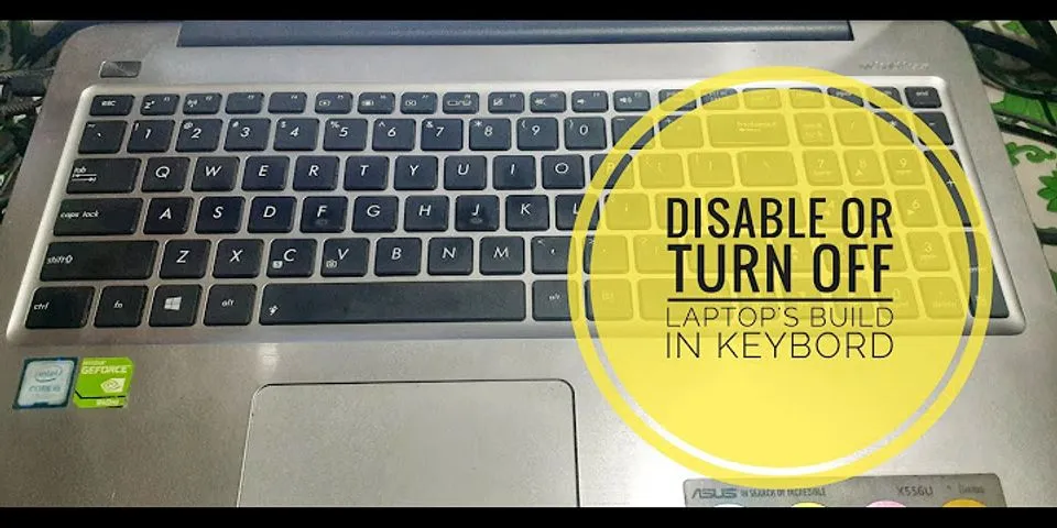 Asus disable laptop keyboard