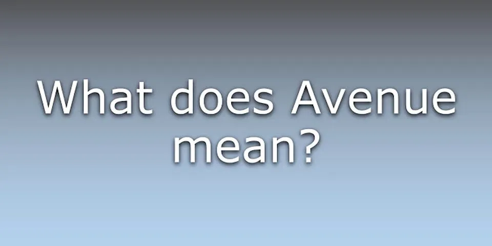 avenue m là gì - Nghĩa của từ avenue m