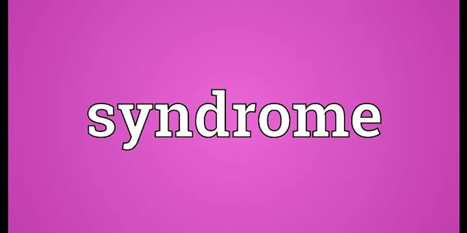 bad syndrome là gì - Nghĩa của từ bad syndrome