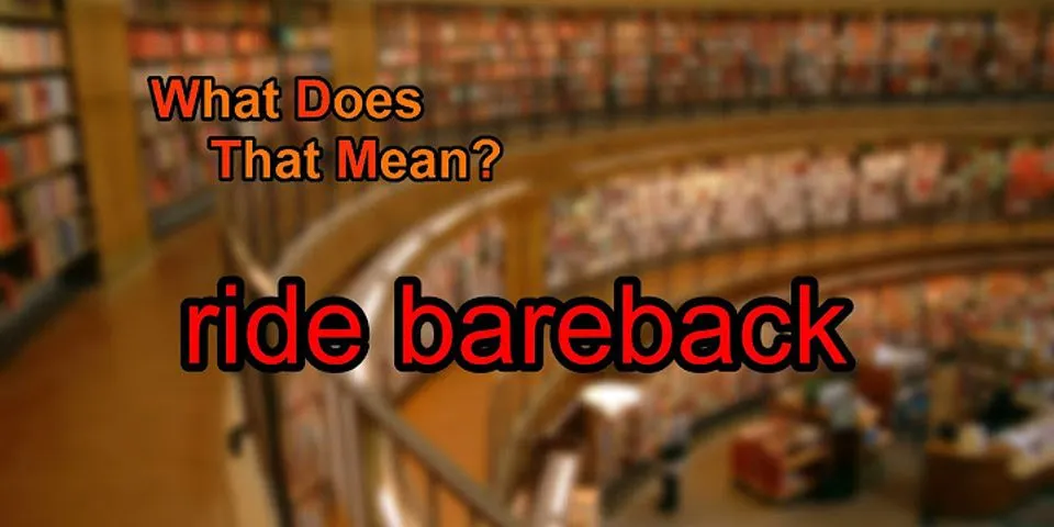 bareback là gì - Nghĩa của từ bareback