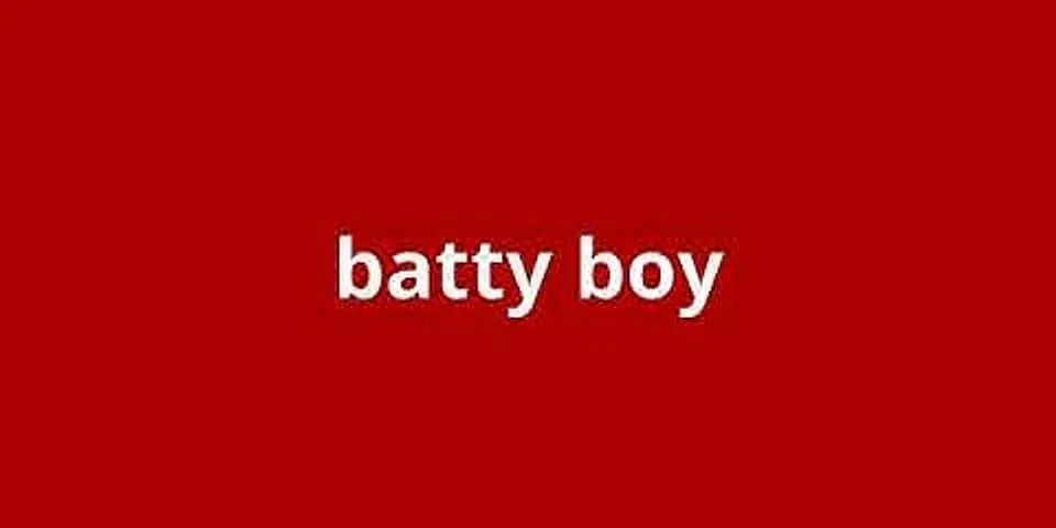 batty boy là gì - Nghĩa của từ batty boy