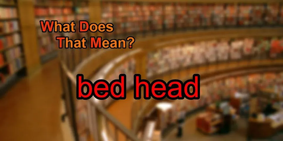 bed head là gì - Nghĩa của từ bed head