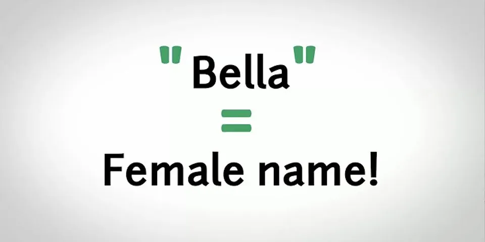 bella là gì - Nghĩa của từ bella