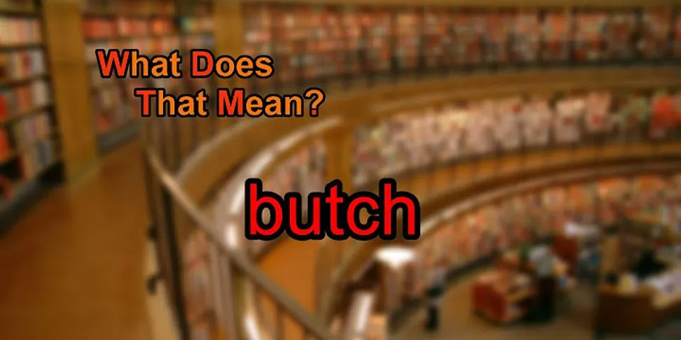 butch là gì - Nghĩa của từ butch