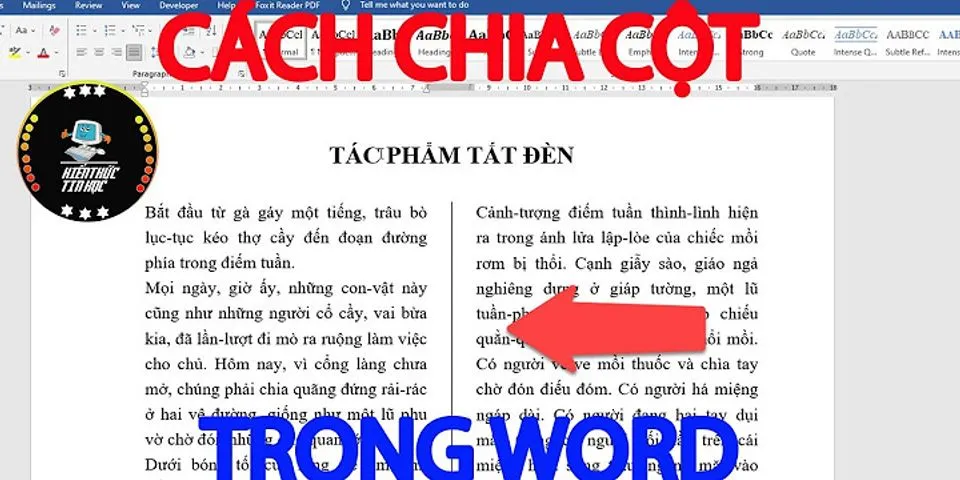 cách chia văn bản thành 2 cột bằng nhau