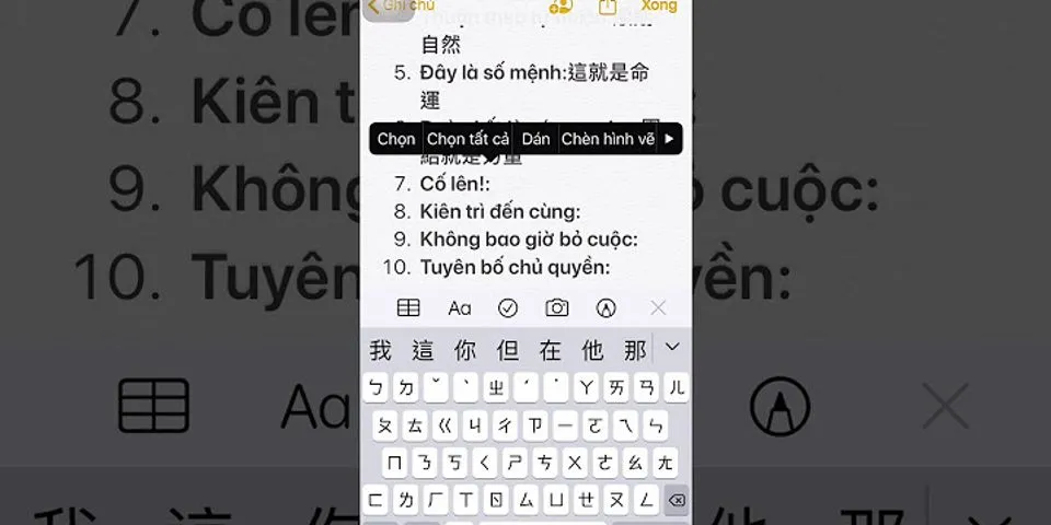 Cách gõ tiếng Trung phồn thể trên điện thoại