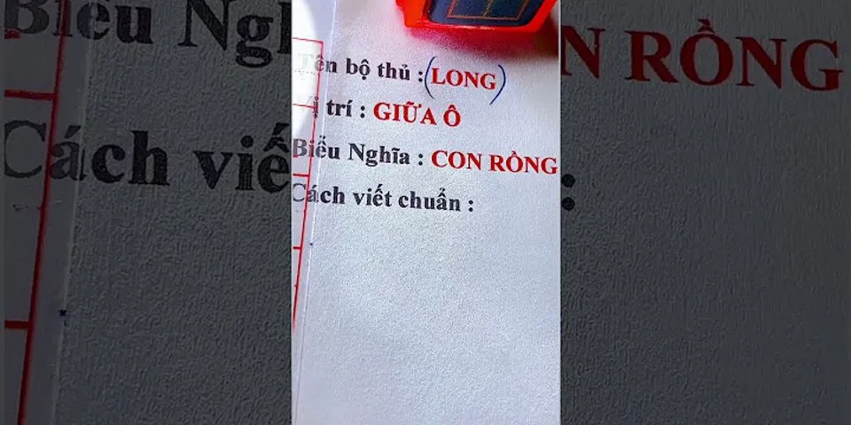 Cách viết bộ nhất trong tiếng Trung