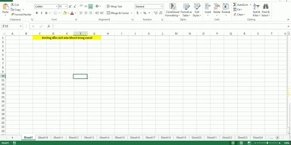 Cách xóa chữ Page trong Excel 2010