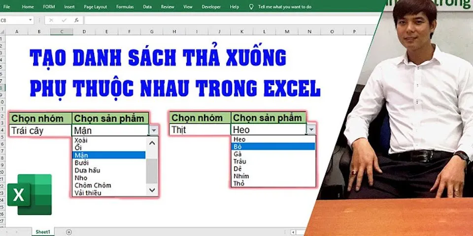 Cách xóa danh sách thả xuống trong Excel