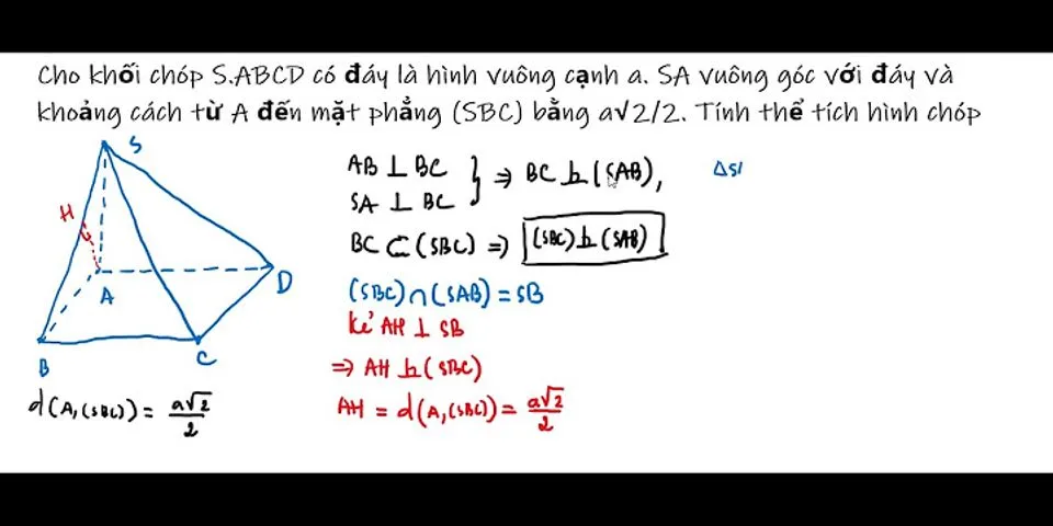 Cho Hình Chóp Sabcd Có đáy Là Hình Vuông Cạnh A Sa Vuông Góc (abcd) Sa ...