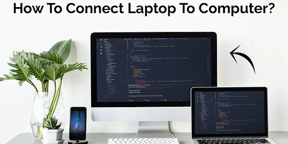 Connect laptop to PC