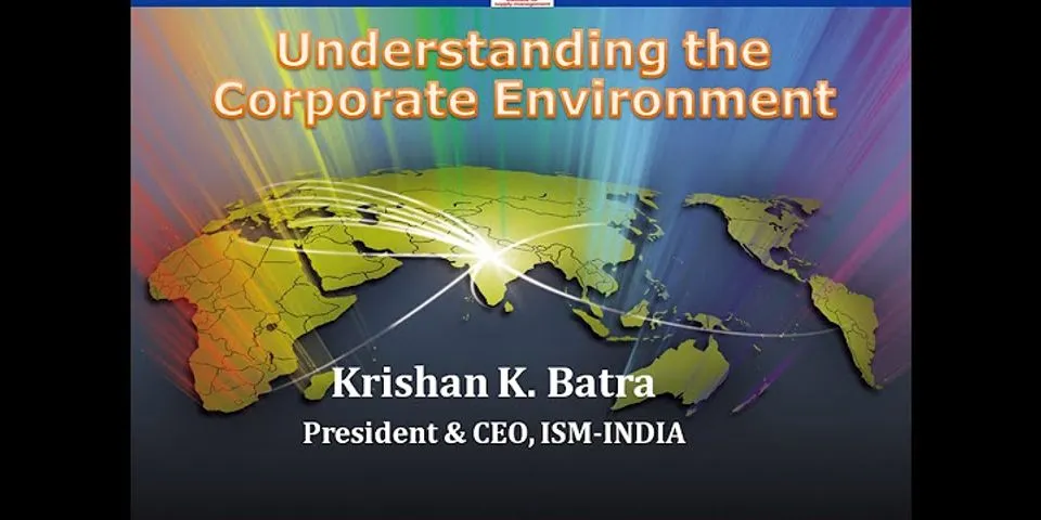 corporate environment là gì - Nghĩa của từ corporate environment