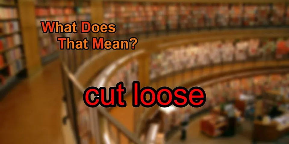 cut loose là gì - Nghĩa của từ cut loose