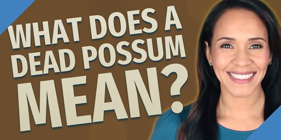 dead possum là gì - Nghĩa của từ dead possum